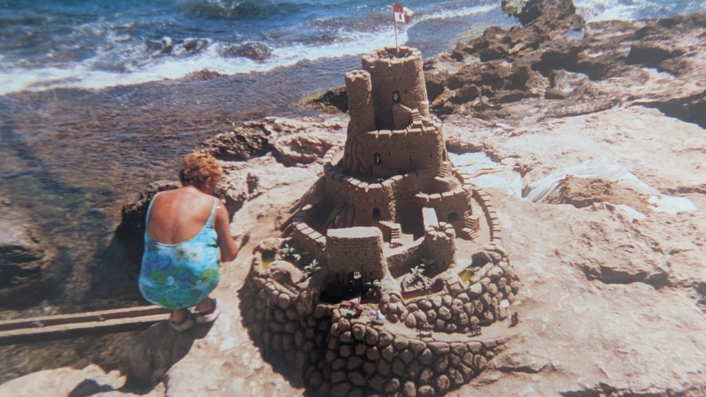 Spanish beach sandcastle Costa Blanca holiday.